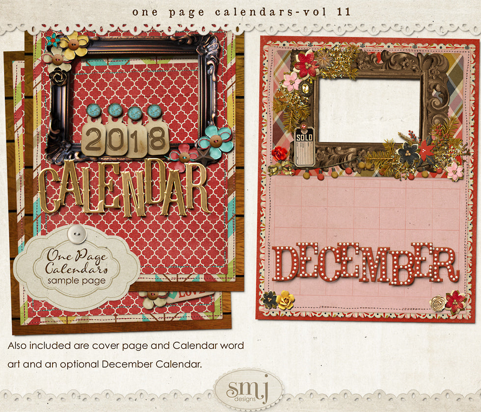 jen calendar pages, vintage paper, office colored printer p…
